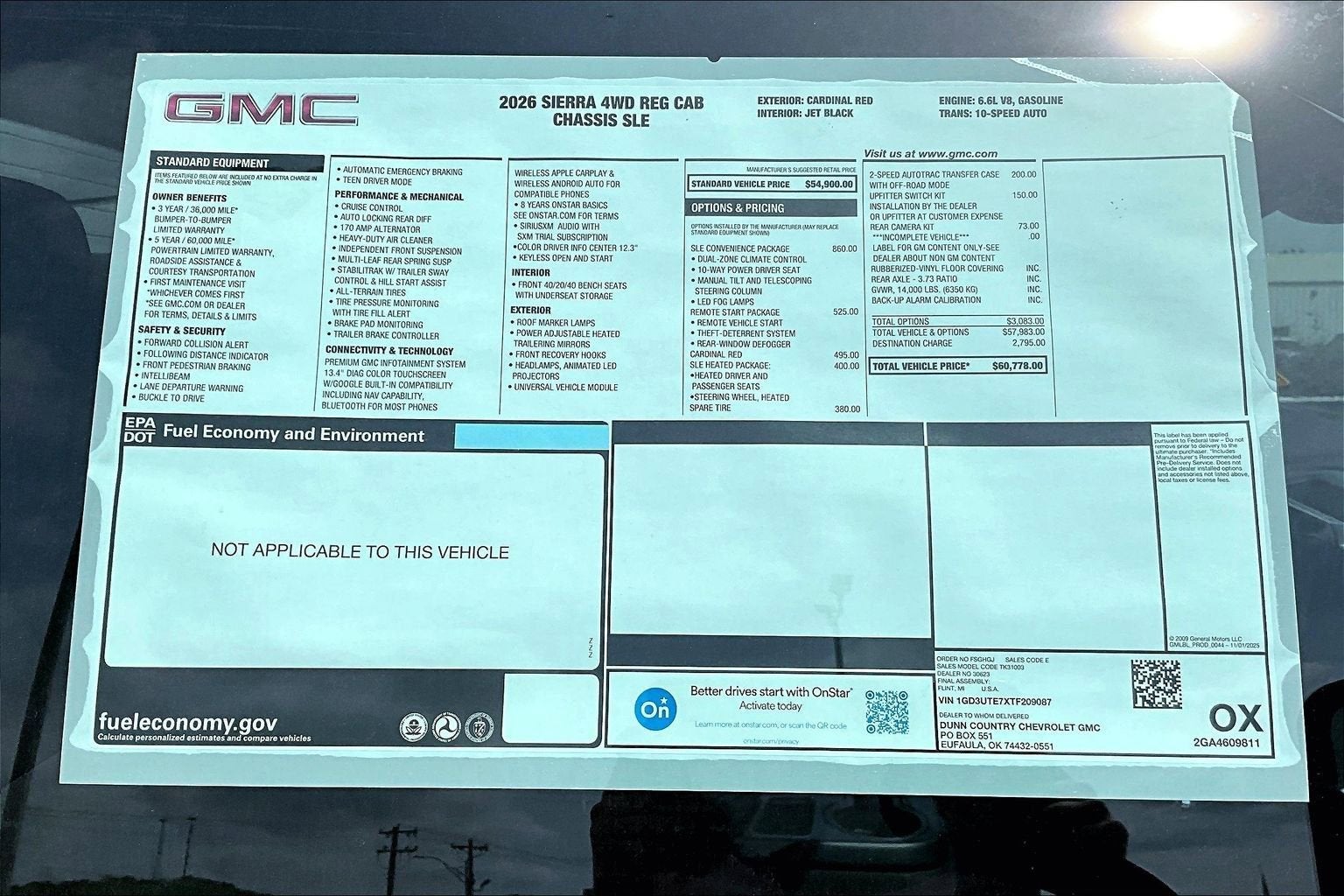 2026 GMC Sierra 3500 HD Chassis Cab SLE
