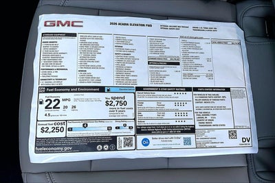 2026 GMC Acadia Elevation