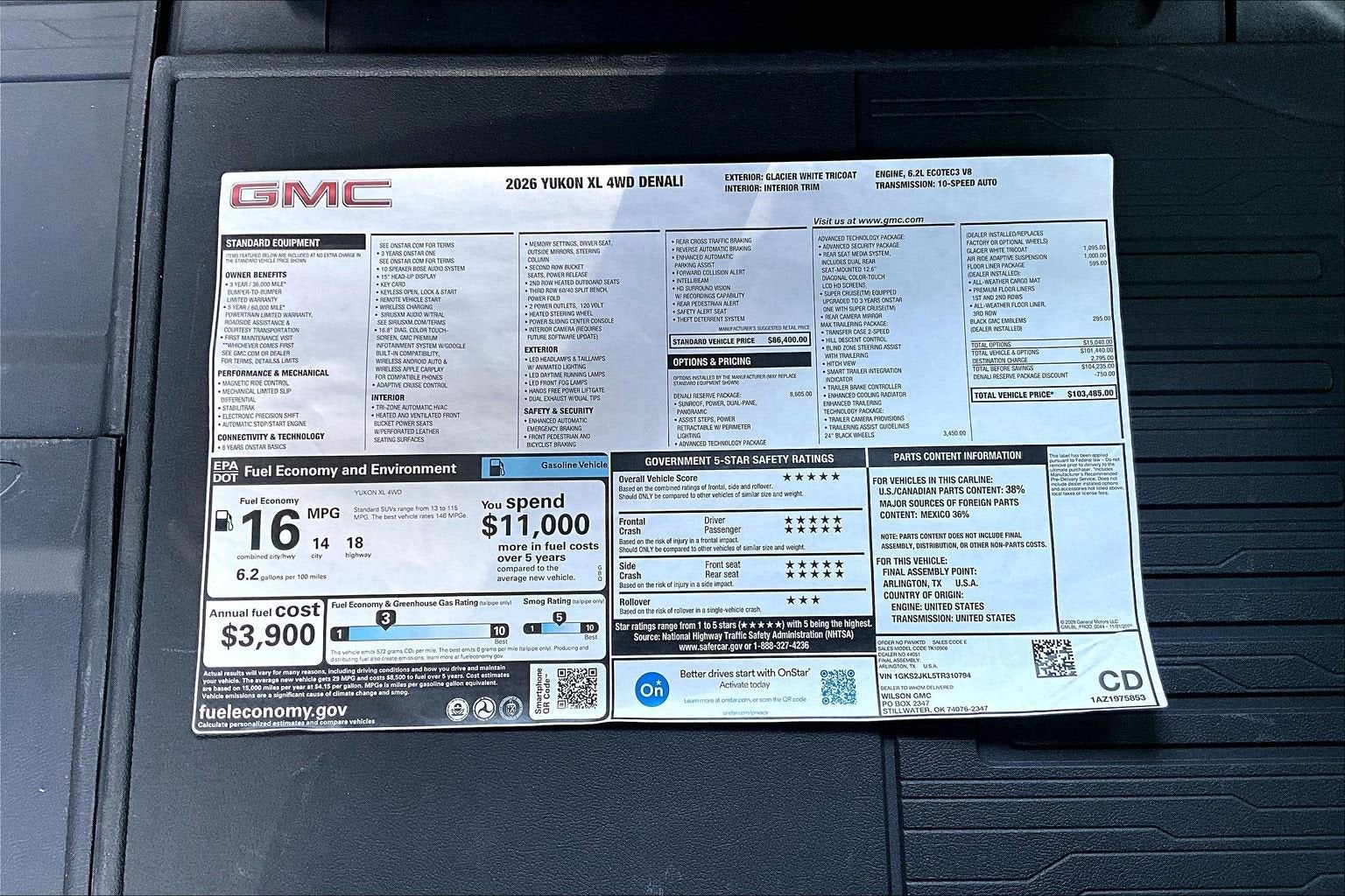2026 GMC Yukon XL Denali