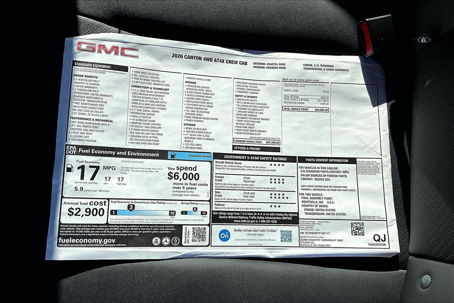 2026 GMC Canyon AT4X