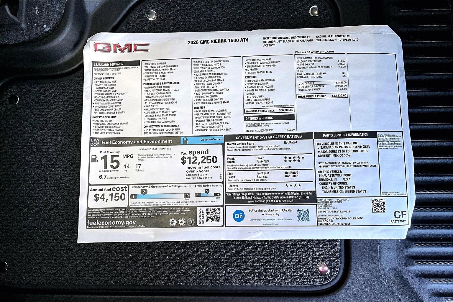 2026 GMC Sierra 1500 AT4