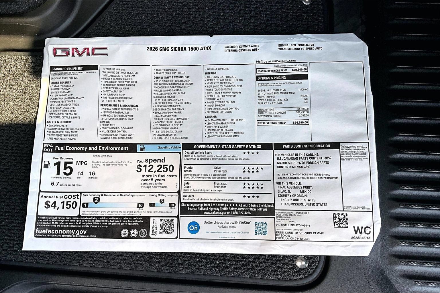 2026 GMC Sierra 1500 AT4X