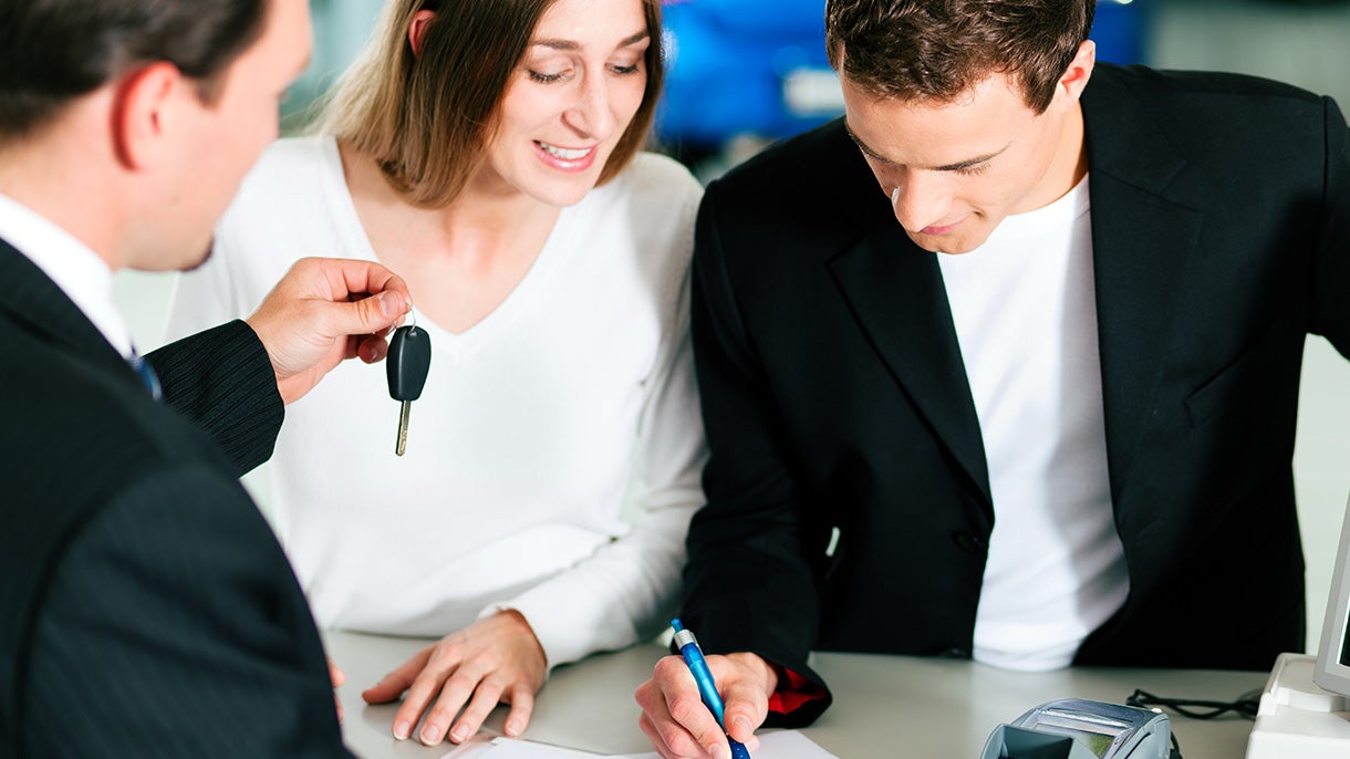 Customer selling vehicle at dealership